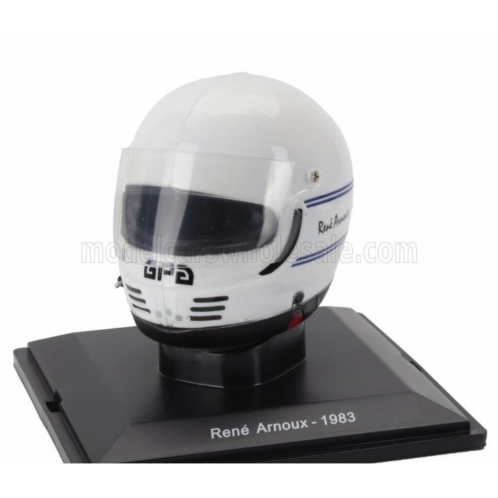 EDICOLA HELMET F1  CASCO HELMET RENE ARNOUX 126 C2B TEAM FERRARI SEASON 1983 - WHITE 1/5