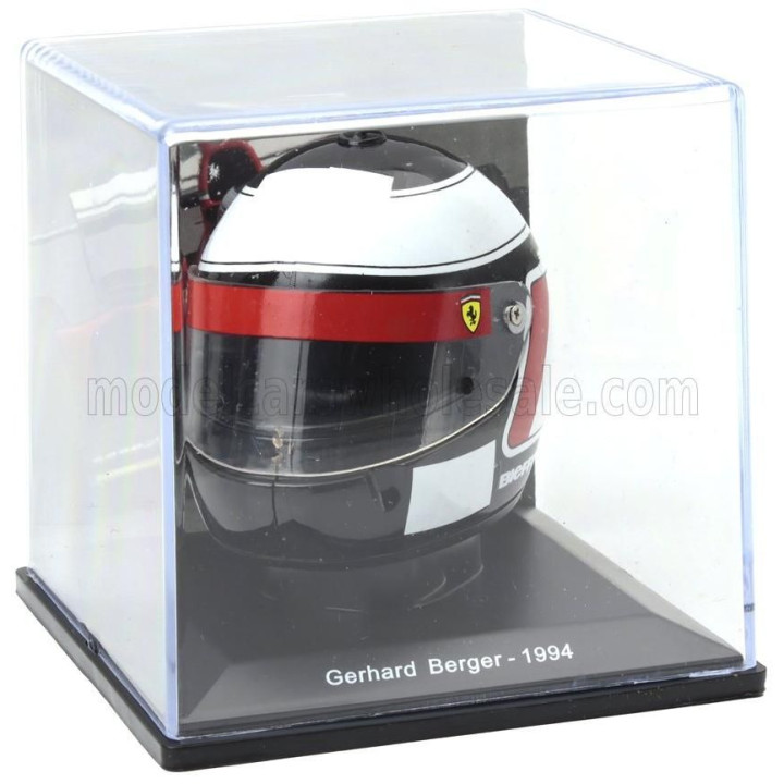 EDICOLA HELMET F1  CASCO HELMET GERHARD BERGER  412 T1B TEAM FERRARI SEASON 1994 - BLACK RED WHITE 1/5