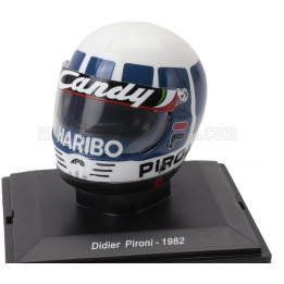 EDICOLA HELMET F1  CASCO HELMET DIDIER PIRONI 126 C2 TEAM FERRARI SEASON 1982 - WHITE BLUE 1/5
