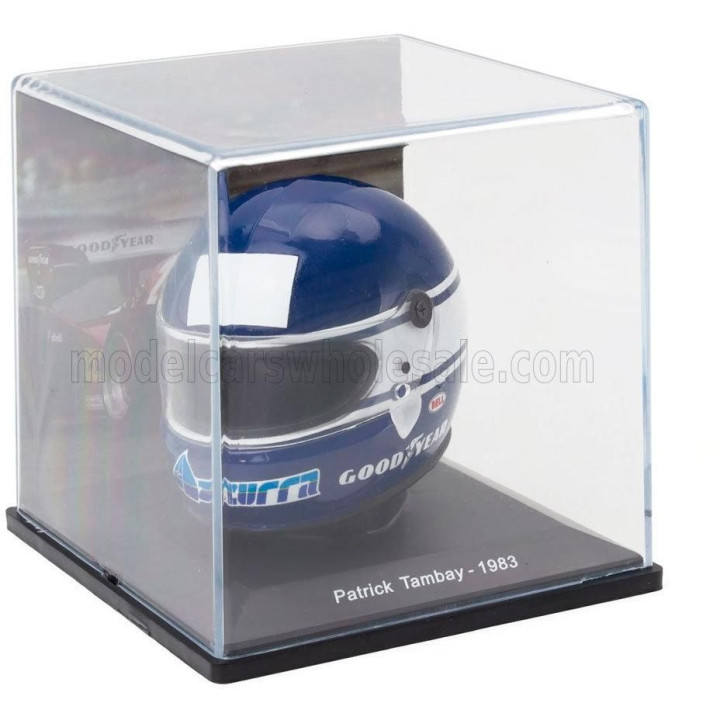 EDICOLA HELMET F1  CASCO HELMET PATRICK TAMBAY 126 C2B TEAM FERRARI SEASON 1983 - BLUE WHITE 1/5