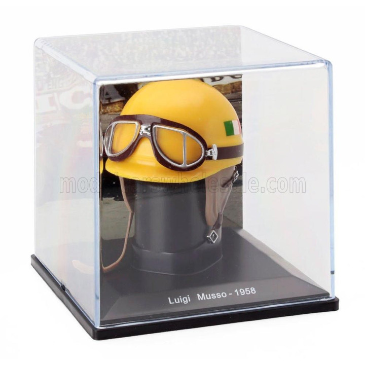 EDICOLA HELMET F1  CASCO HELMET LUIGI MUSSO DINO 246 TEAM FERRARI SEASON 1958 - YELLOW 1/5