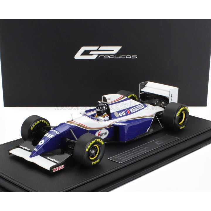 GP REPLICAS WILLIAMS F1  FW16 TEAM ROTHMANS RENAULT N 0 2nd BRAZILIAN GP (with pilot figure) 1994 DAMON HILL - BLUE WHITE 1/18