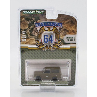GREENLIGHT FORD USA BRONCO USA ARMY PROPOSAL 1966 - MILITARY GREEN 1/64