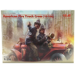 ICM MODEL FIGURES AMERICAN FIRE TRUCK CREW - VIGILI DEL FUOCO 1/24