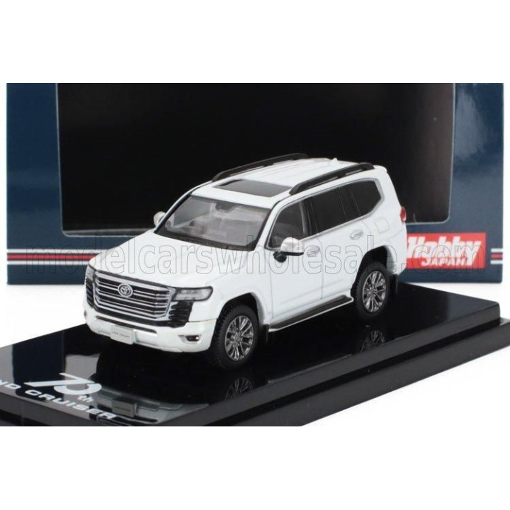IGNITION MODEL TOYOTA LAND CRUISER (JA300W) ZX 2023 - BLACK RED INTERIOR - WHITE PEARL MET 1/64