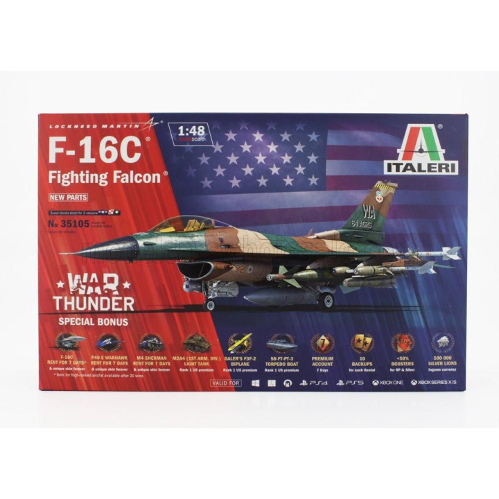 ITALERI LOCKHEED MARTIN F-16C FIGHTING FALCON MILITARY AIRPLANE 1978 1/48