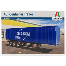 ITALERI ACCESSORIES TRAILER FOR TRUCK - RIMORCHIO TRASPORTO CONTAINER 1/24