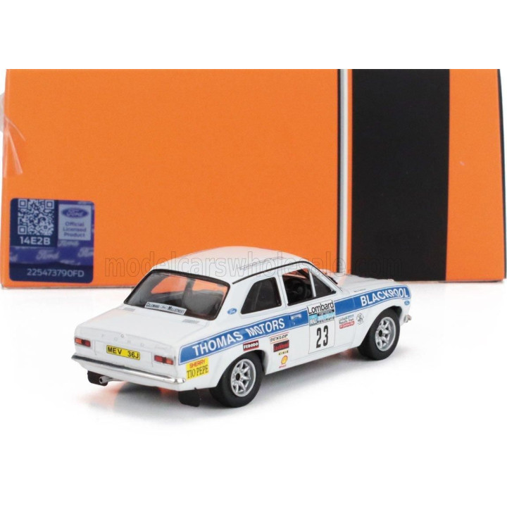 IXO MODELS FORD ENGLAND ESCORT MKI RS 1600 (night version) TEAM THOMAS MOTORS N 23 8th RAC RALLY 1974 BILLY COLEMAN - DAN SULLIV