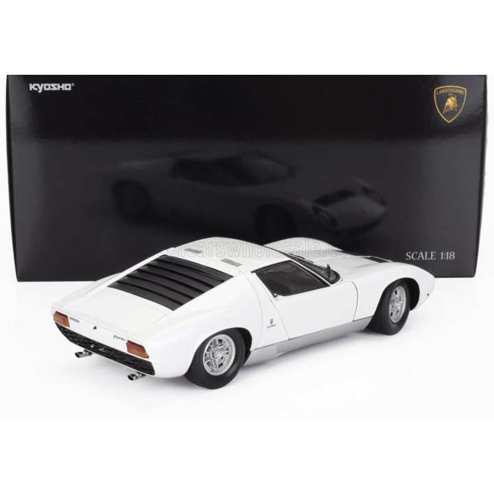 KYOSHO LAMBORGHINI MIURA P400 1968 - WHITE SILVER 1/18