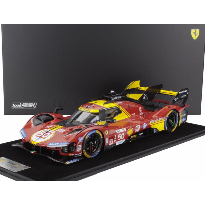 LOOKSMART FERRARI 499P 3.0L TURBO V6 TEAM FERRARI AF CORSE N 50 WINNER 24h LE MANS 2024 ANTONIO FUOCO - MIGUEL MOLINA - NICKLAS 