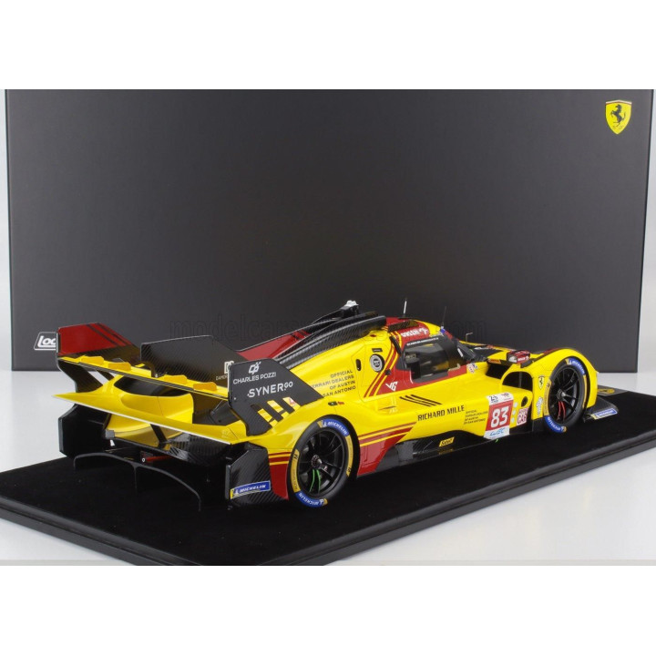 LOOKSMART FERRARI 499P 3.0L TURBO V6 TEAM AF CORSE N  83 24h LE MANS 2024 ROBERT KUBICA - ROBERT SHWARTZMAN - YIFEI YE - YELLOW 