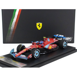 LOOKSMART FERRARI F1  SF-24 TEAM SCUDERIA FERRARI N 55 5th MIAMI GP 2024 CARLOS SAINZ - RED BLACK LIGHT BLUE 1/43