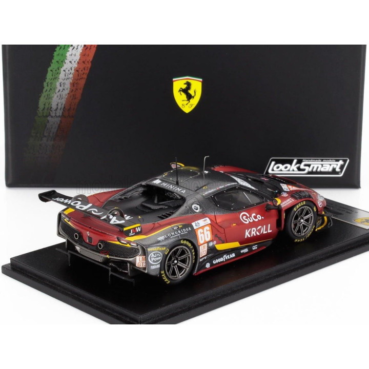 LOOKSMART FERRARI 296 GT3 3.0L TURBO V6 TEAM JMW MOTORSPORT N 66 24h LE MANS 2024 GIACOMO PETROBELLI - LARRY TEN VOORDE - SALIH 