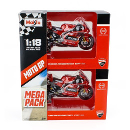 MAISTO DUCATI SET 2X DESMOSEDICI GP23 TEAM LENOVO N 1 WORLD CHAMPION MOTOGP SEASON 2023 FRANCESCO BAGNAIA + N 23 MOTOGP SEASON 2