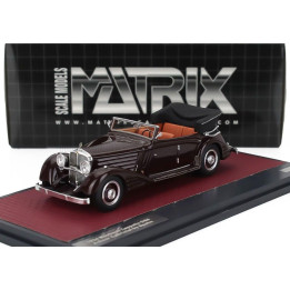 MATRIX SCALE MODELS MAYBACH ZEPPELIN DS8 CABRIOLET OPEN 1934 - BROWN 1/43