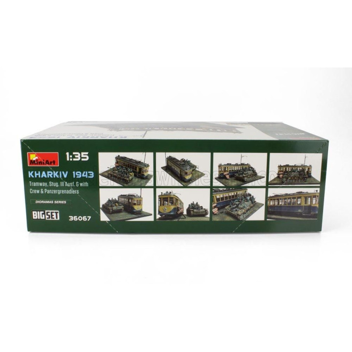 MINIART TANK DIORAMA MILITARY TRAMWAY STUG. III AUSF. G WITH CREW AND PANZERGRENADIERS 1943 1/35