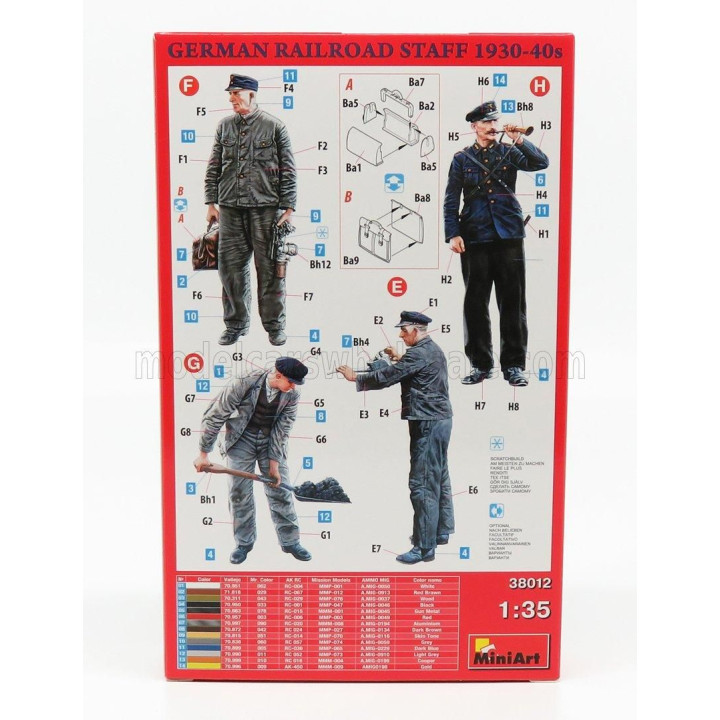 MINIART FIGURES GERMAN RAILROAD STAFF 1930-40s 1/35