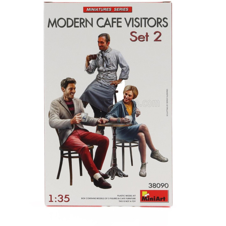MINIART ACCESSORIES MODERN CAFE VISITORS FIGURES - SET1 1/35