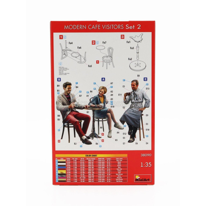 MINIART ACCESSORIES MODERN CAFE VISITORS FIGURES - SET1 1/35