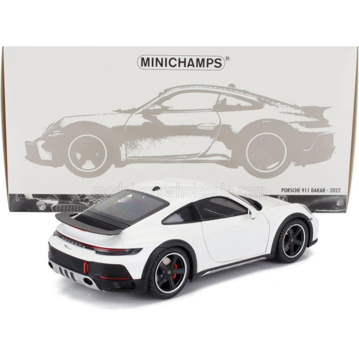 MINICHAMPS PORSCHE 911 992 DAKAR COUPE 2022 - WHITE 1/18