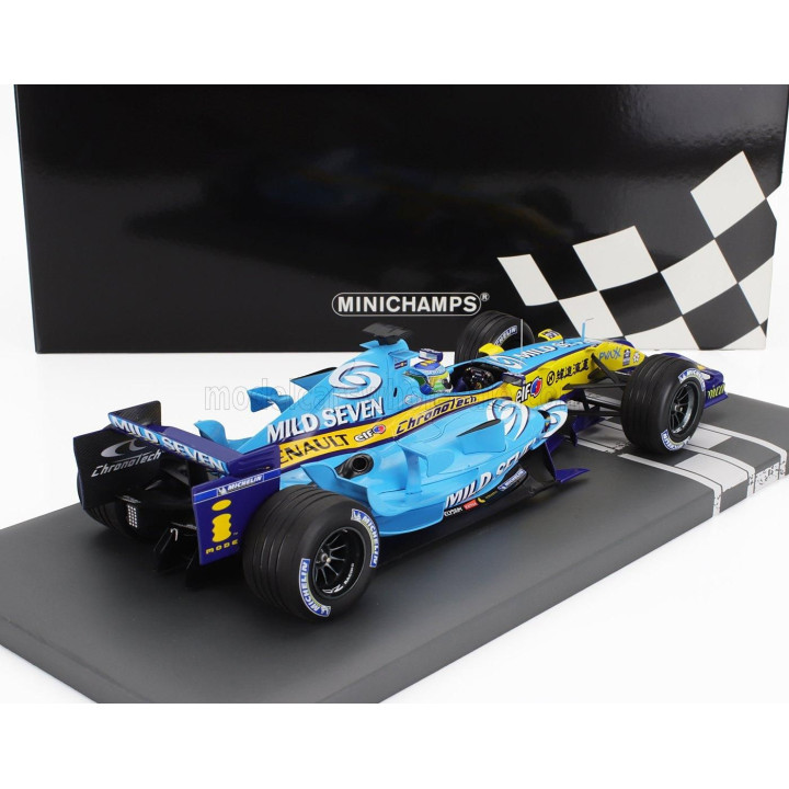 MINICHAMPS RENAULT F1  R26 TEAM MILD SEVEN RENAULT F1 N 2 3rd CHINA GP 2006 GIANCARLO FISICHELLA - LIGHT BLUE YELLOW 1/18