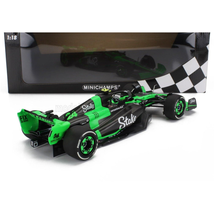 MINICHAMPS SAUBER F1  C44 TEAM STAKE KICK N 24 SEASON 2024 ZHOU GUANYU - GREEN BLACK 1/18