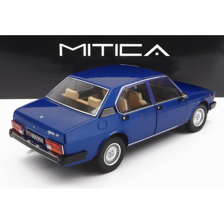 MITICA DIECAST ALFA ROMEO ALFETTA BERLINA 2000L 1978 - CERCHI MILLERIGHE WHEELS - BLUE PERVINCA MET 349 1/18
