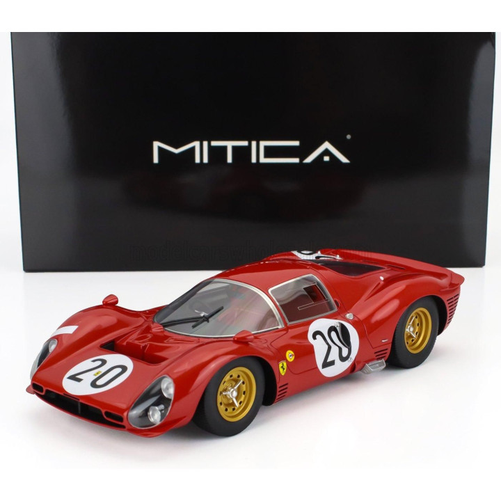 MITICA R FERRARI 330 P3 4.0L V12 COUPE ch.0848 TEAM FERRARI SEFAC N 20 24h LE MANS 1966 LUDOVICO SCARFIOTTI - MIKE PARKES - RED 