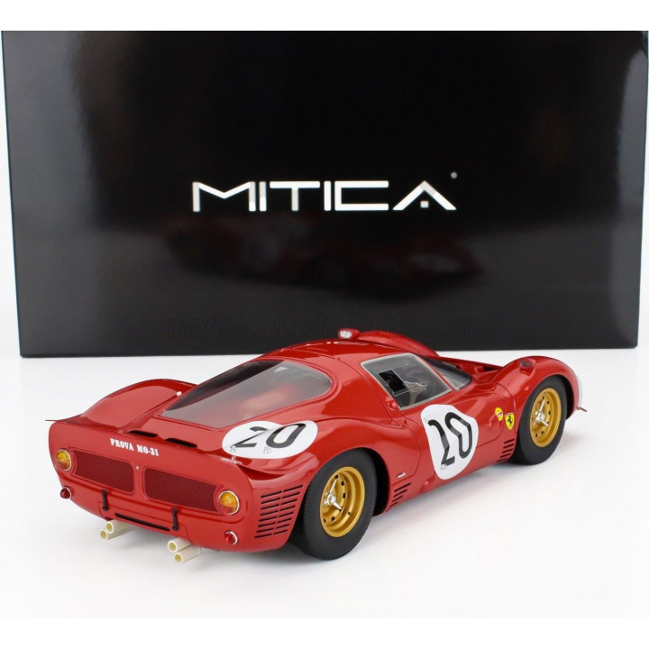 MITICA R FERRARI 330 P3 4.0L V12 COUPE ch.0848 TEAM FERRARI SEFAC N 20 24h LE MANS 1966 LUDOVICO SCARFIOTTI - MIKE PARKES - RED 