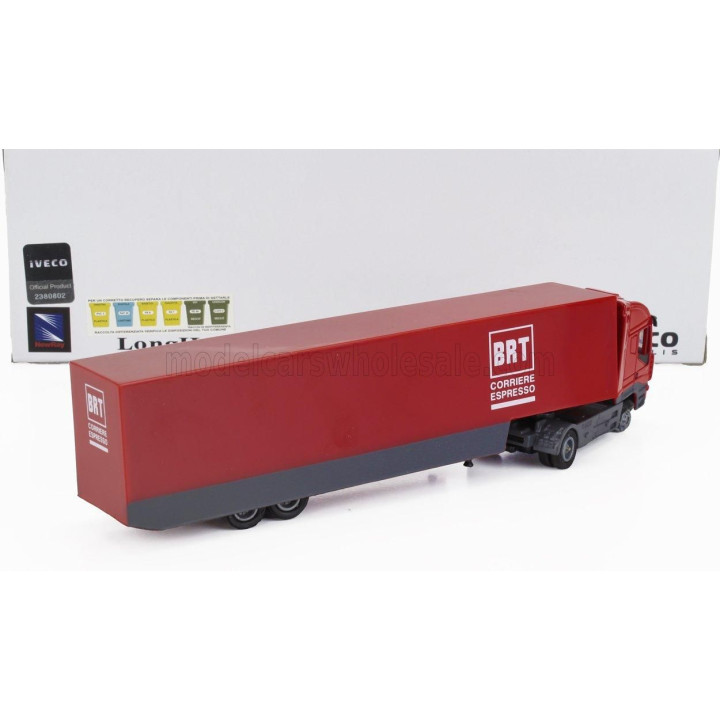 NEWRAY IVECO FIAT STRALIS 540 TRUCK CASSONATO BRT BARTOLINI CORRIERE ESPRESSO 2009 - RED 1/87