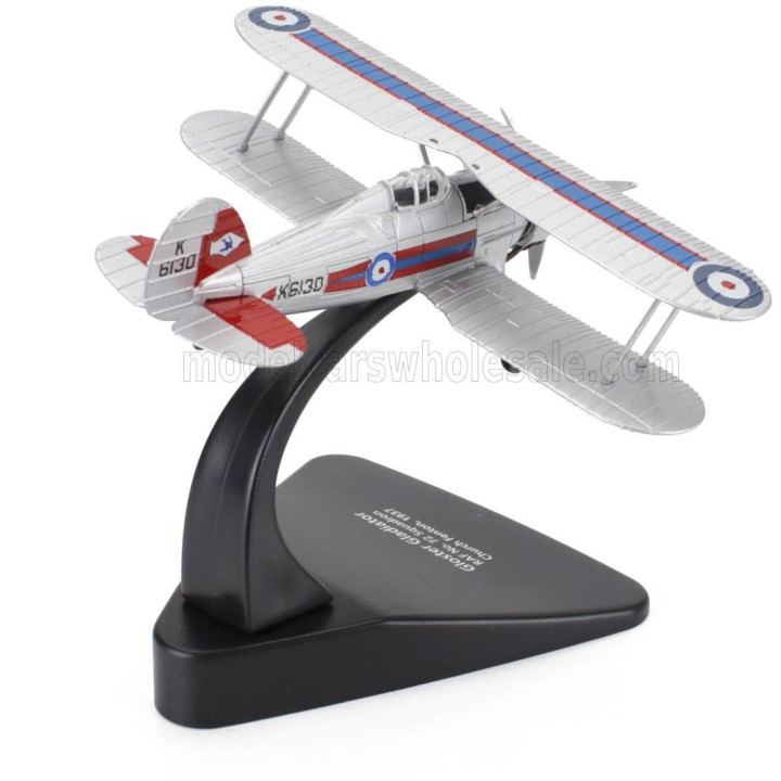 OXFORD MODELS GLOSTER AIRCRAFT GLADIATOR AIRPLANE 1937 - WHITE RED 1/72
