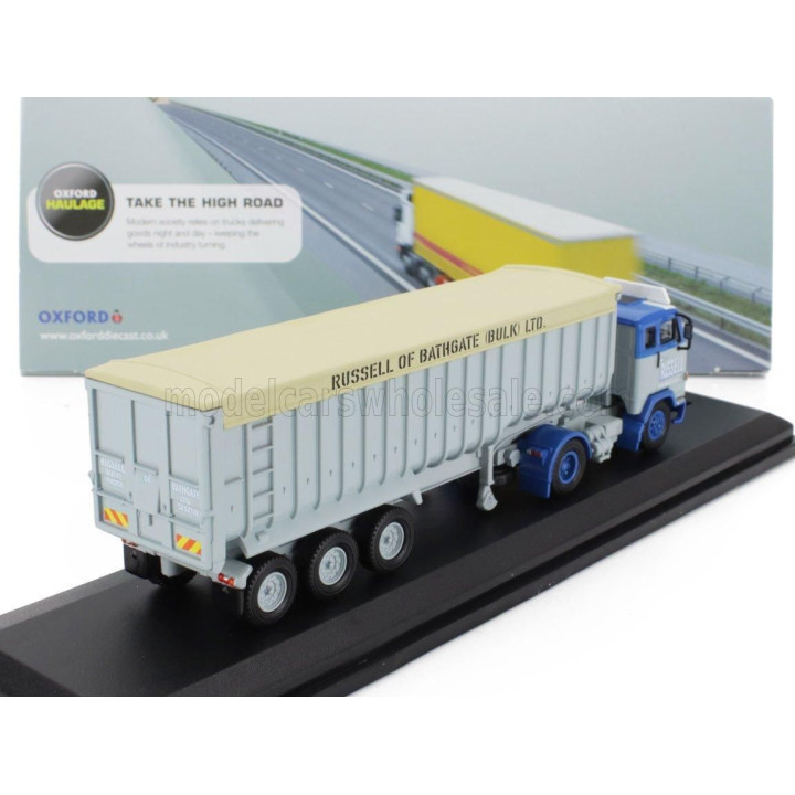 OXFORD MODELS VOLVO F88 TRUCK RUSSELL TRANSPORTS 1969 - GREY BLUE 1/76