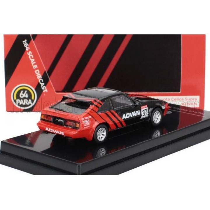 PARAGON MODELS TOYOTA CELICA SUPRA ADVAN N 37 RACING LHD 1984 - BLACK RED 1/64