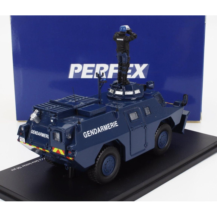 PERFEX BERLIET VXB 170 VBRG ANFIBIO BLINDATO GENDARMERIE SAINT SOLINE WITH FIGURE POLICE GENDARMES 1974 - BLUE 1/43