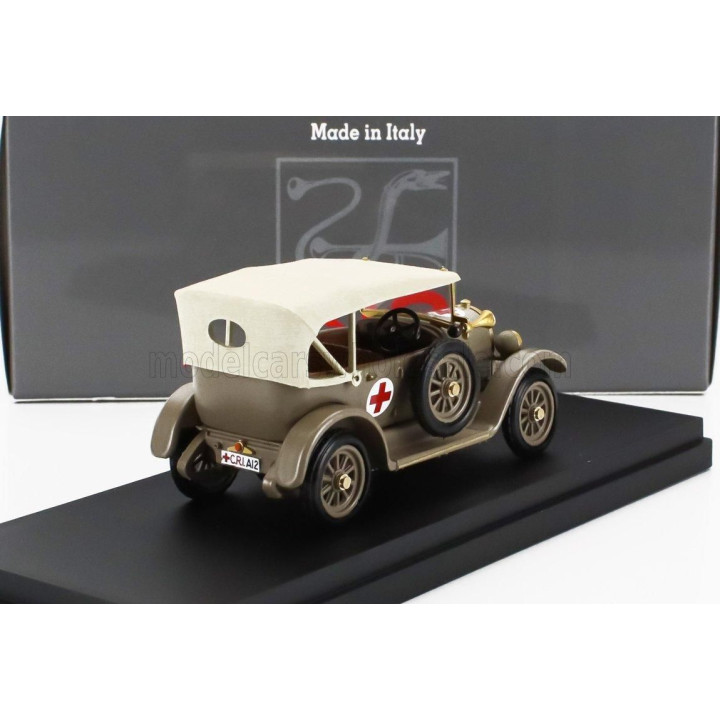 RIO MODELS FIAT 501 TORPEDO CROCE ROSSA AMBULANCE - AMBULANZA COLONIALE 1936 - MILITARY GREEN BEIGE 1/43