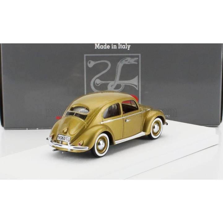 RIO MODELS VOLKSWAGEN 1955 MILLIONTH BEETLE COMES OUT OF THE FACTORY - MAGGIOLINO KAFER - GOLD MET 1/43