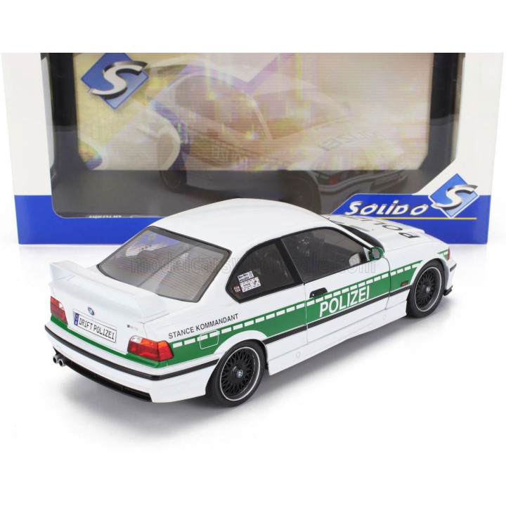 SOLIDO BMW 3-SERIES M3 (E36) COUPE POLIZEI 1991 - WHITE GREEN 1/18