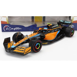 SOLIDO McLAREN F1  MCL36 TEAM MCLAREN N 4 3rd EMILIA ROMAGNA ITALY GP 2022 LANDO NORRIS - ORANGE LIGHT BLUE 1/18
