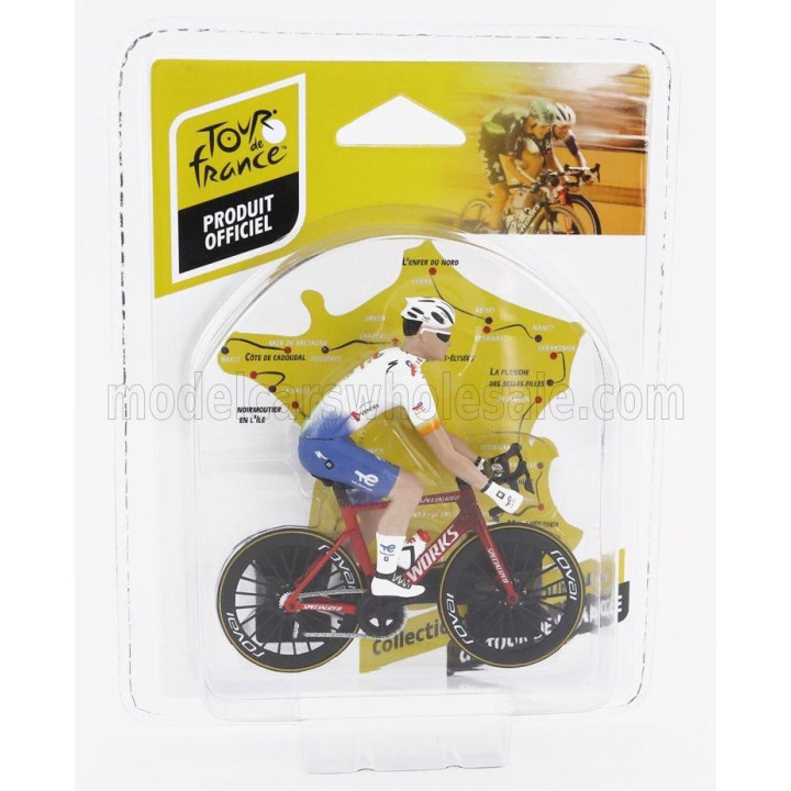 SOLIDO FIGURES CICLISTA - CYCLIST - TEAM TOTAL-ENERGIES - TOUR DE FRANCE 2023 - WHITE YELLOW BLUE 1/18