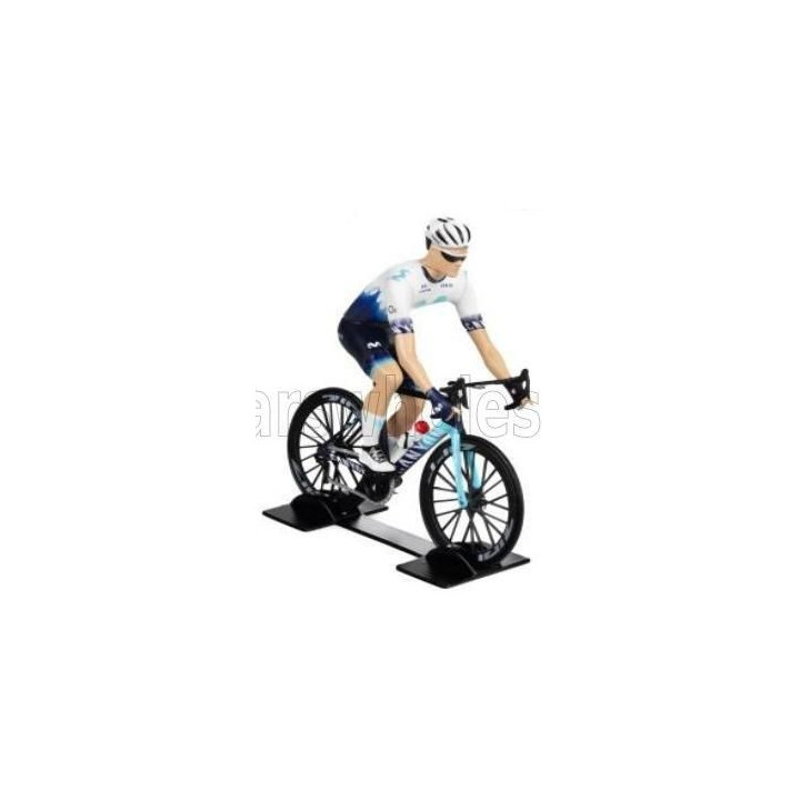 SOLIDO FIGURES CICLISTA - CYCLIST - TEAM MOVISTAR - TOUR DE FRANCE 2023 - WHITE 1/18