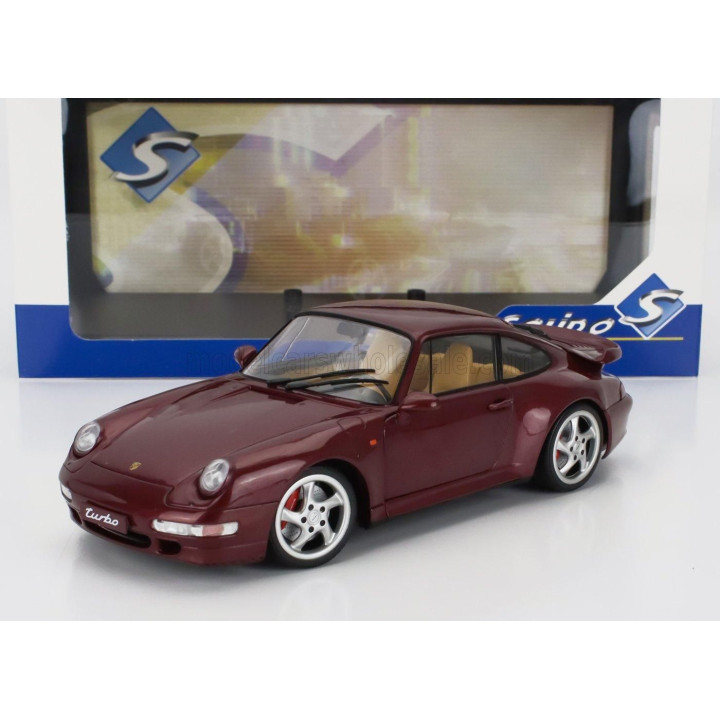SOLIDO PORSCHE 911 993 TURBO COUPE 1993 - ARENA RED 1/18