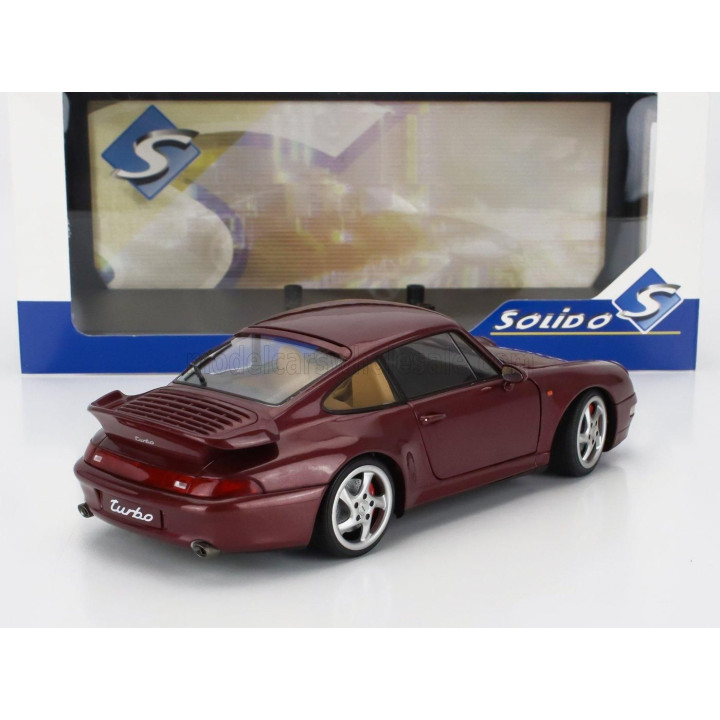SOLIDO PORSCHE 911 993 TURBO COUPE 1993 - ARENA RED 1/18