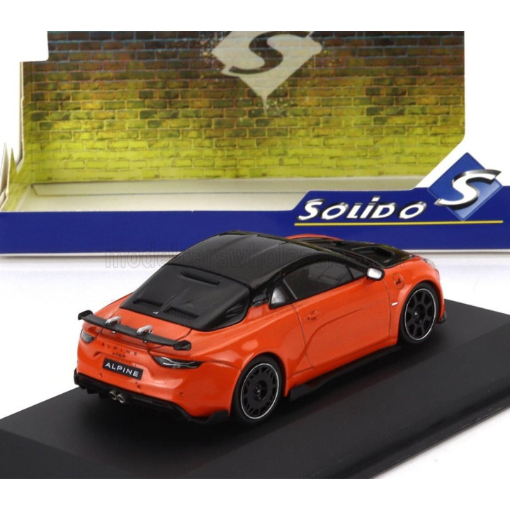 SOLIDO RENAULT ALPINE A110 RADICALE COUPE 2023 - ORANGE BLACK 1/43