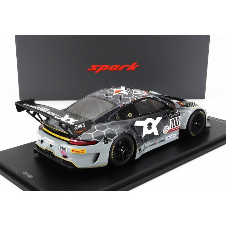 SPARK MODEL PORSCHE 911 991-2 GT3 R TEAM TOKSPORT WRT N 100 24h SPA 2022 J.ANDLAUER - M.DIENST - S.MULLER - WHITE BLACK 1/18