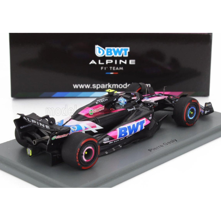 SPARK MODEL ALPINE F1  A524 TEAM BWT ALPINE N 10 BAHRAIN GP 2024 PIERRE GASLY - BLACK BLUE PINK 1/43