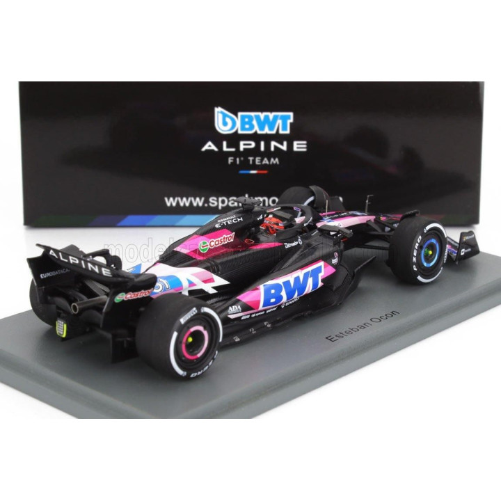 SPARK MODEL ALPINE F1  A524 TEAM BWT ALPINE N 31 BAHRAIN GP 2024 ESTEBAN OCON - BLACK BLUE PINK 1/43