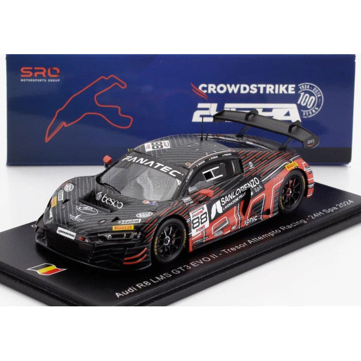 SPARK MODEL AUDI R8 LMS GT3 EVO II 5.2L V10 TEAM TRESOR ATTEMPTO RACING N 88 24h SPA 2024 LEONARDO MONCINI - LORENZO PATRESE - L