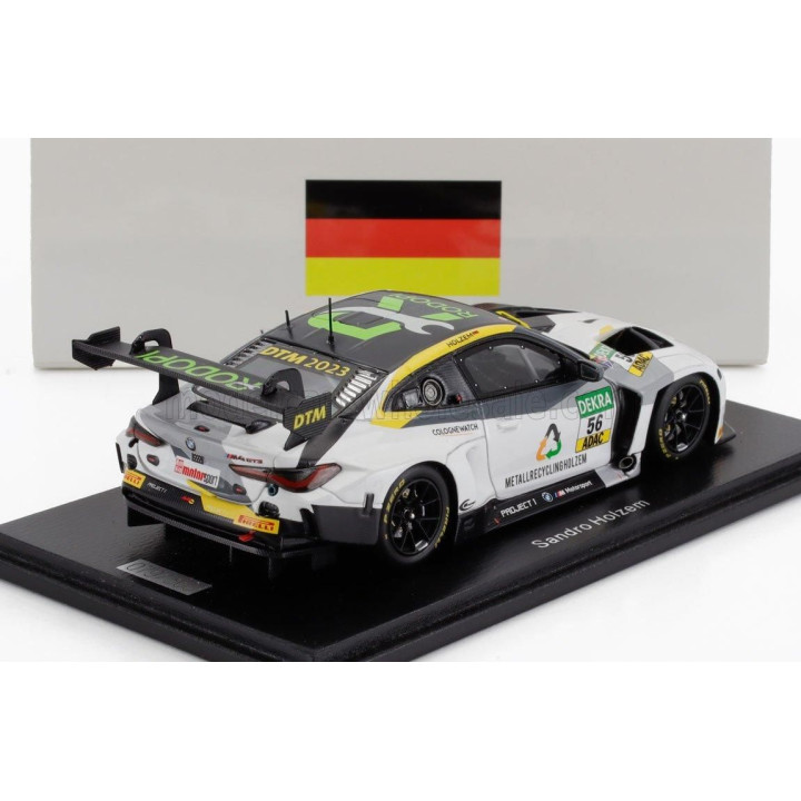 SPARK MODEL BMW 4-SERIES M4 GT3 N 56 PROJECT DTM 2023 SANDRO HOLZEM - WHITE BLACK 1/43