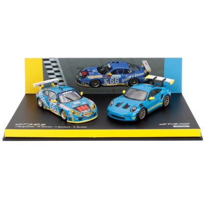 SPARK MODEL PORSCHE SET 2X 911 996 GT3 RS N 66 RACING 2002 + 911 992 GT3 RS COUPE 2023 - VARIOUS 1/43