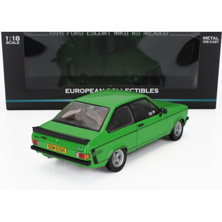 SUN STAR FORD ENGLAND ESCORT MKII RS MEXICO RHD 1976 - GREEN 1/18